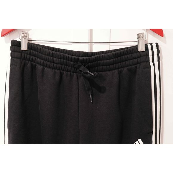 Adidas Black Elastic Waist Drawstring Track Pants Mens Size Large - Picture 4 of 5